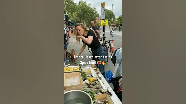 Amber Heard eating spicy food  #amberheard #shorts
