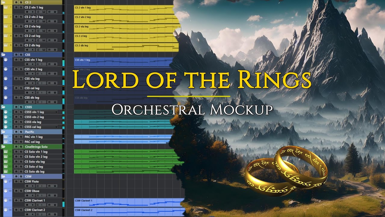 The Lord of the Rings   Howard Shore  Orchestral MIDI Mockup  Cubase