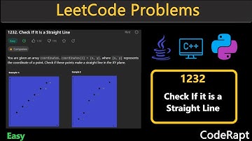 Check if it is a Straight Line | Leetcode Q.1232 | Python | C++ | Java | LeetCode Daily Challenge
