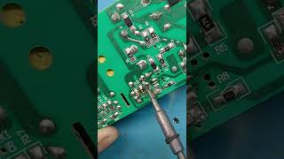 Mosfet driver remove with soldering iron #driver #controller #ic