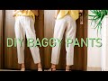 DIY High Waist Pleated Baggy Pants | How To Make A Baggy Trousers [5in1 Pattern] Trouser Series #1