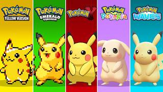 Evolution Of Pikachu In Pokémon Games 1996-2026