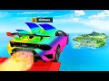 MEGA RAMPE mit REGENBOGEN-SONIC LAMBO in GTA 5! (Experiment)