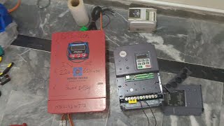 Single phase 220v to three phase 380v VFD)inverter/ wapda sharing with solar system