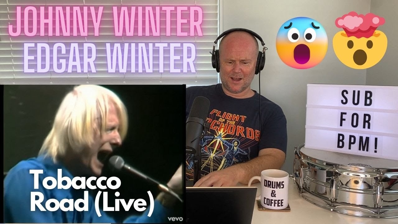 Drum Teacher Reacts Johnny Winter, Edgar Winter Tobacco Road (Live