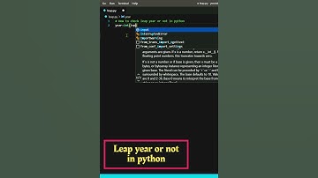 Python program to check leap year or not || #shorts #python #pythonprogramming #coding