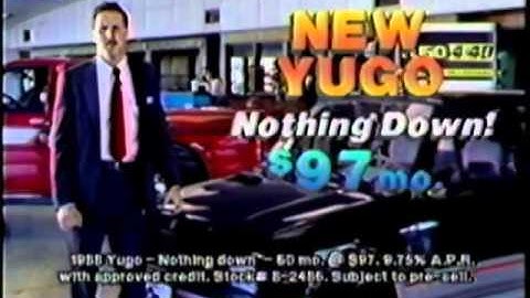 Graff Yugo - Brand New Yugo for $4395