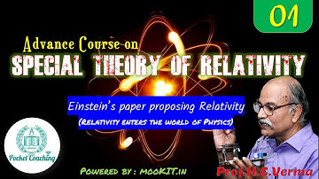 01: Einstein’s paper proposing Relativity | H C VERMA | POCKET COACHING [ENGLISH]