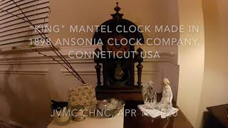 1898 Ansonia Clock King Mantel Clock