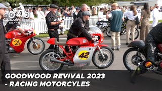 Goodwood Revival 2023 - racing motorcycles - off-track footage