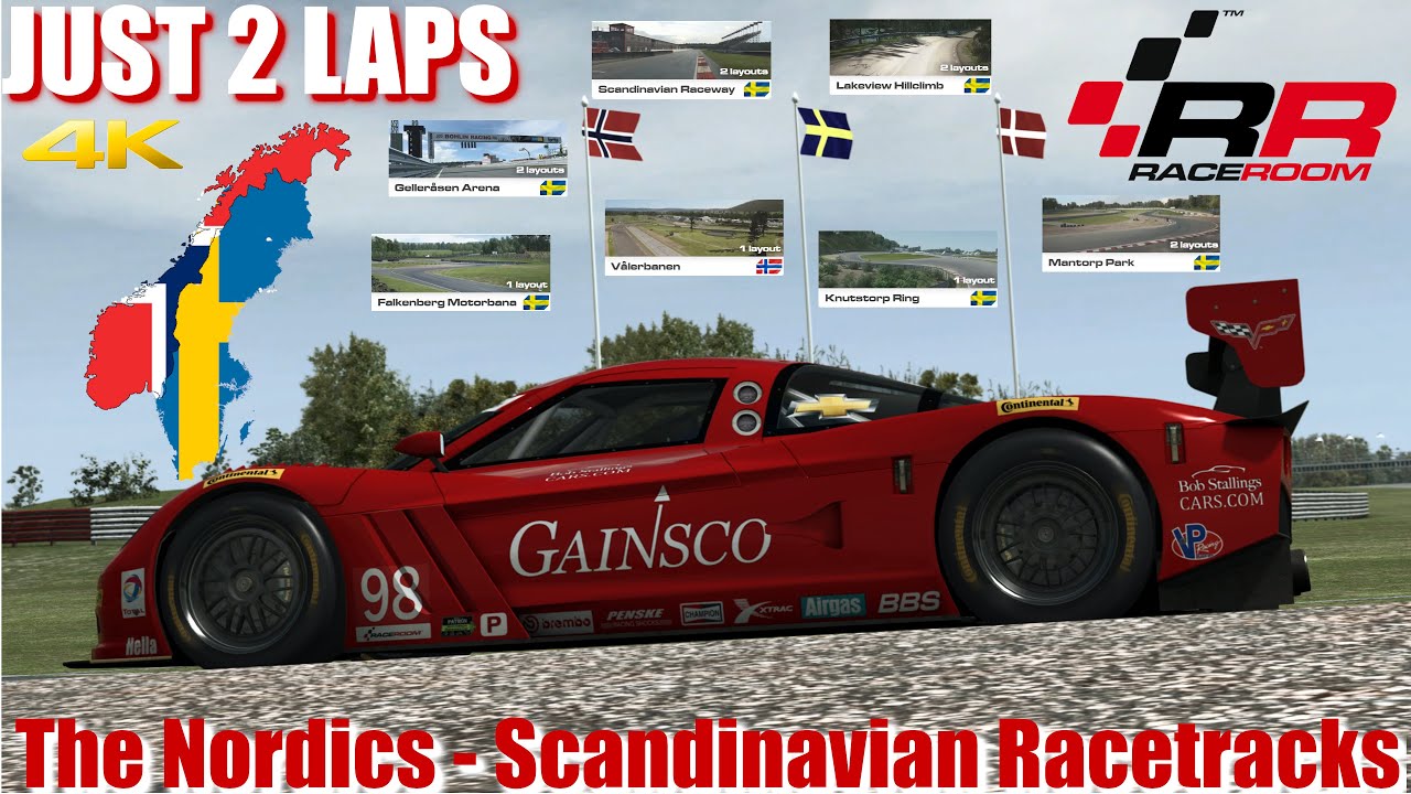 The Nordics - All Scandinavian Tracks from RaceRoom - 4K / Ultra Quality - JUST 2 LAPS