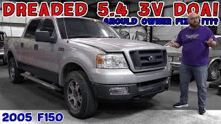 Another dead 5.4 3valve! Should the owner have the CAR WIZARD drop a new engine into this '05 F150?