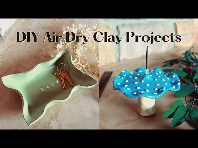 HOW TO MAKE YOUR OWN MIXING PALETTE and BRUSH REST FROM AIR DRY CLAY 