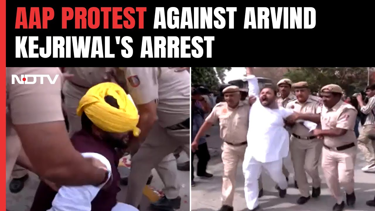 AAP Protest In Delhi LIVE | AAP Protest Against Kejriwal's Arrest ...