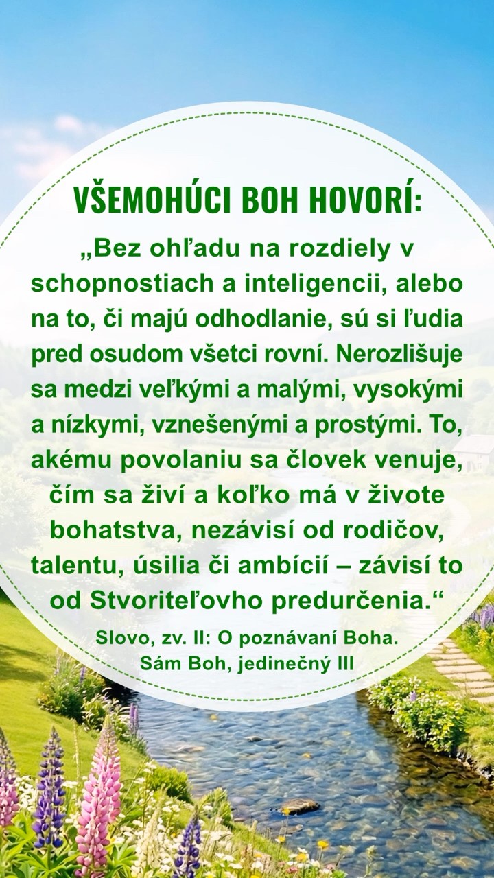 Stíšte sa pred Bohom, čítajte Jeho slová