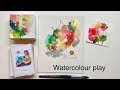 Painting abstract watercolour backgrounds