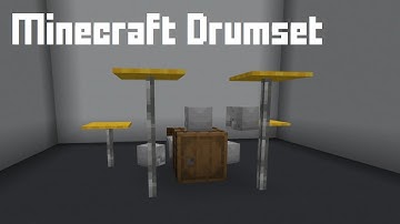 Minecraft - How To Build A Realistic Drum Set