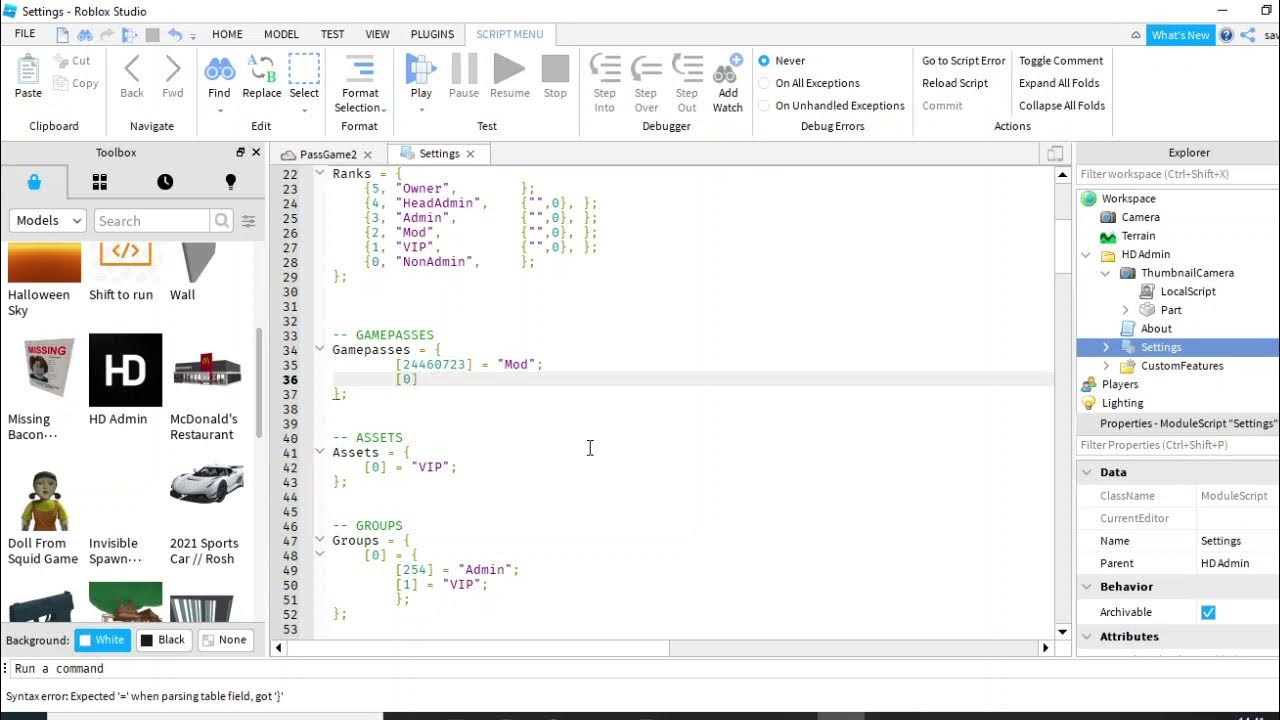 Gamepass script roblox. Gamepass script roblox