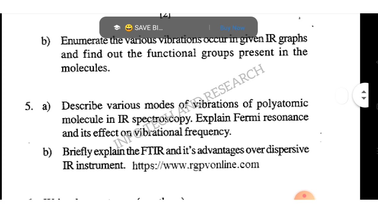 Instrumental Method of Analysis Question Paper 7 SEM B.Pharma Papers