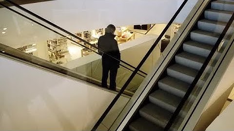 Escalators Moving Up And Down Stock Video