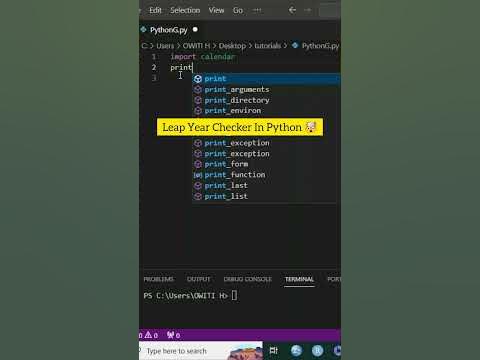 Leap Year Checker Program With Python 🤯#shorts - YouTube image.