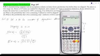 Lecture # 5.18 Exercise 5.35 |Hypergeometric Distribution | A manufacturing company uses|