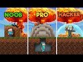 Minecraft - SECURE NUKE BASE! (NOOB vs PRO vs HACKER)