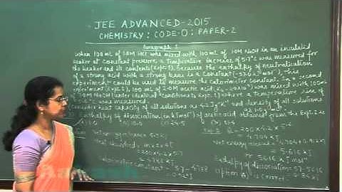 JEE-Advanced 2015 Paper-2 Solution-Chemistry Video [Q. 37-38] By Aakash