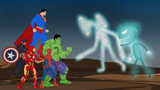 Team Hulk VS Siren Head - Cartoon Cat Becomes Ghosts [HD] | SUPER HEROES MOVIE ANIMATION