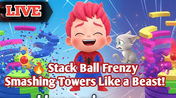 🔥 Stack Ball Frenzy – Smashing Towers Like a Beast! #live #games #stackball #gameplay