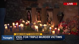 Vigil held for Renton triple murder victims