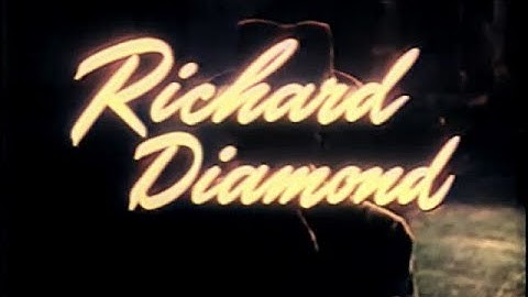 Richard Diamond s3e1 The Sport, Colorized, Mystery, David Janssen, Barbara Bain, Ross Martin