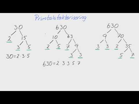 Video: Sådan Faktoreres Tal I Primfaktorer