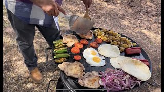 Un rico desayuno parrillero y con la noticia del tomatillo!! | RUTA LA NUEVE