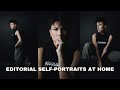 Fashion Self Portrait Photography in a Small Home Photography Studio