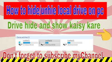 How to hide or show Hard drive / hard disk partition ko hide kaise kare | Learn Online With Ahmad