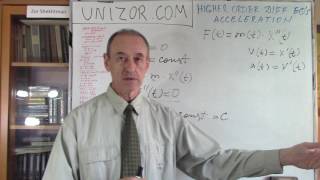 Unizor - Ordinary Differential Equations - Acceleration