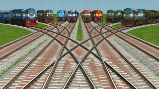 8 TRAINZ CROSSING RAILROAD | TRAIN SIMULATOR CLASSIC GAMEPLAY 👌 ✨️ | train sim world 4