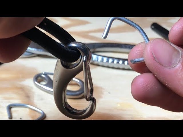 DIY bungee cords with stainless steel carabiners 