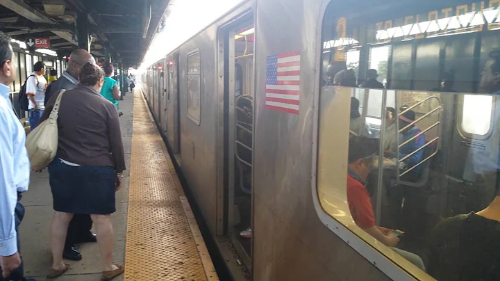 IRT White Plains Road Line: Manhattan Bound R142 (2) Train Entering & Leaving @ Nereid Avenue