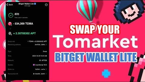 How To Swap your $Toma To $Aptos  Using  Bitget Wallet Lite