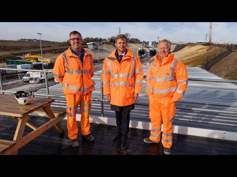 Minister for Industry, Lee Rowley, visits HS2's South Portal site to check out its progress