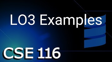 [CSE 116] LO3 Examples (Monday, November 28, 2022)