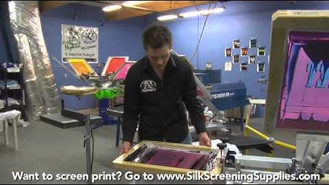How to Screen Print - Two Color Print- Detailed instruction - Screen Printing 101 DVD pt 28