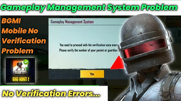 Gameplay management system problem in battleground mobile India 💯fixed | number login problem bgmi