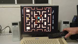 New Pac-Man Arcade Core For Commodore 64 Turbo Chameleon! Vertical Games on Standard Monitors!