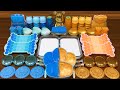 BLUE vs GOLD !!! Mixing random into GLOSSY slime !!! Satisfying Slime Video #309