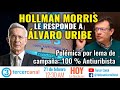 Hollman Morris le responde a Álvaro Uribe / Polémica por lema de campaña: 100 % Antiuribista