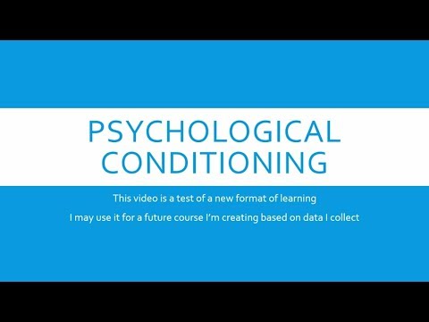 Psychological Conditioning - Operant and Classical - Positive Reinforcement and Negative Punishment