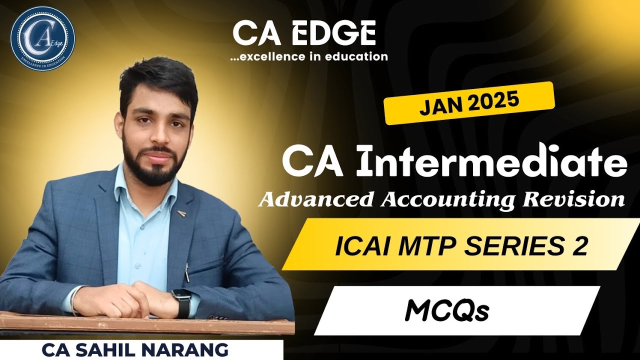 Jan 2025 icai mtp series 1 mcqs in 15 minutes youtube